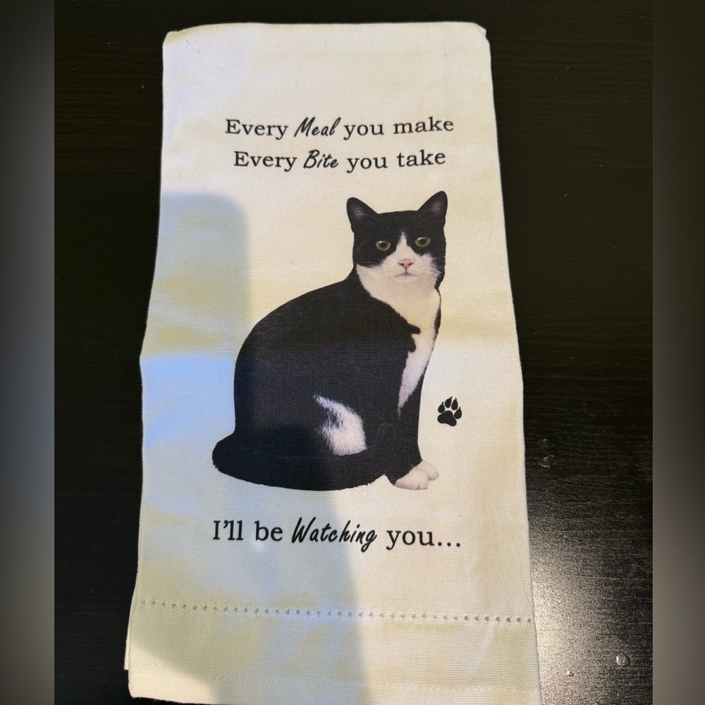 Cat kitchen towel